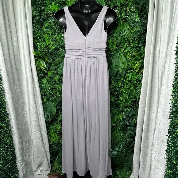 Ever Pretty Dress Gray Maxi Sleeveless Evening Gown Formal Party Large 3002 - Picture 8 of 9